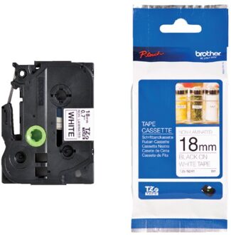 Labeltape Brother P-touch TZE-N241 18mm zwart op wit