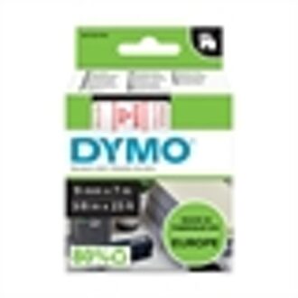 Labeltape Dymo 40915 D1 720700 9mmx7m rood op wit