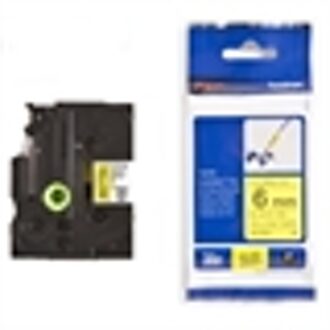 Labeltape flexibel Brother TZe-FX, TZ-FX TZe-FX611 Tapekleur: Geel Tekstkleur:Zwart 6 mm 8 m