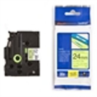 Labeltape signaalkleur Brother TZe, TZ TZe-C51 Tapekleur: Signaalgeel Tekstkleur:Zwart 24 mm 5 m