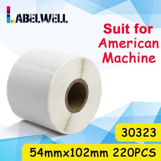 Labelwell 1Rol Thermisch Papier 11354 11352 11355 99010 99012 30323 30252 99014 Label Tape Compatibel Voor Dymo Labelwriter 450turb