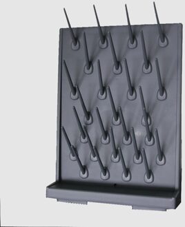 Laboratorium Enkelzijdige Verwijderbare Druppelen Rek 27 Pinnen Droogrek Hoge Dichtheid Pp Bekerglas Reageerbuis Rack zwart