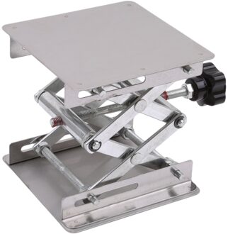 Laboratorium Lifting Platform Stand Rack Schaar Jack Bench Lifter Tafel Lab 100X100Mm Rvs Lifting Platform