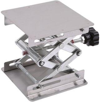Laboratorium Lifting Platform Stand Rack Schaar Jack Bench Lifter Tafel Lab 100X100Mm Rvs Lifting Platform