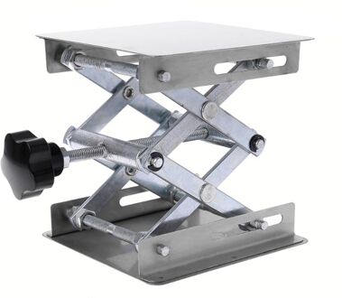 Laboratorium Lifting Platform Stand Rack Schaar Jack Bench Lifter Tafel Lab 100X100Mm Rvs Voor Wetenschappelijke Experiment.