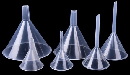 Laboratorium Transfer Parfum Mini En Duidelijke Witte Plastic Filter Funnel1/2 "60 Ml Mond Dia
