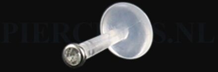 Labret 1.2 mm flexibel kristal