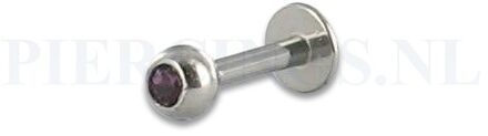 Labret 1.2 mm paars 6 mm