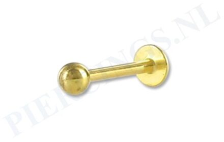 Labret 1.2 mm x 10 mm goudkleur