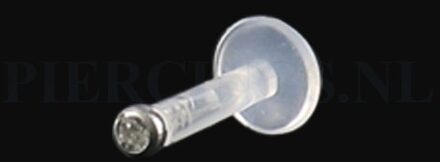 Labret 1.6 mm flexibel klein kristal