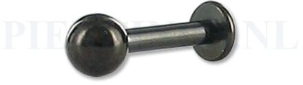Labret zwart 1.2 mm bal 6 mm