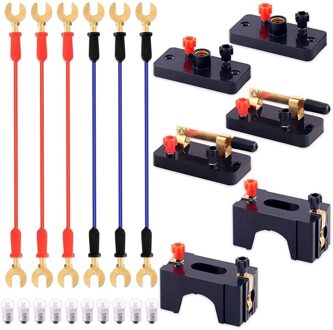 Labs Natuurkunde Experiment Basic Beginner Circuit Kit, Inclusief Interconnect Circuit Draad, Single Pole Single Gooi Schakelaar