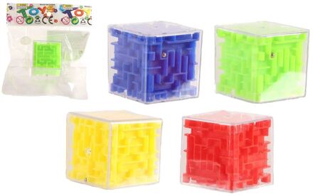 Labyrinth spel 4x4cm verschillende