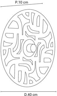 Labyrinth wandlamp, Ø 40 cm messing