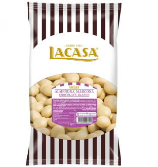 Lacase almond Marcona white Chocolate · 1Kg.
