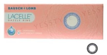 Lacelle 1 Day Dazzle Ring Color Lens Shimmering Black 30 pcs P-4.00 (30 pcs)