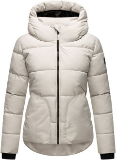 Lachperle pufferjack voor dames - warm en stijlvol - maat L Grijs