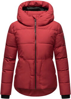 Lachperle pufferjack voor dames - warm en stijlvol - maat L Rood
