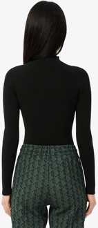 Lacoste 3D Ribgebreide Damestrui in Zwart - EU 38 / UK 10