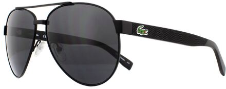 Lacoste Aviator unisex mat zwart grijze zonnebril - One Size