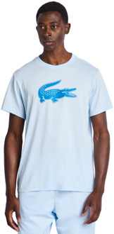 Lacoste Big Croc Logo T-shirts Heren - Blauw - Maat XS Blue