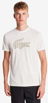 Lacoste Big Croc Logo T-shirts Heren - Wit - Maat S White