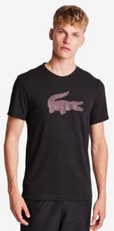 Lacoste Big Croc Logo T-shirts Heren - Zwart - Maat M Black