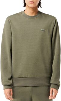 Lacoste Bio Cotton Fleece Crew Sweater Heren donkergroen - XS