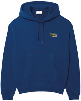 Lacoste Blauwe Krokodil Badge Hoodie Lacoste , Blue , Heren - L,M