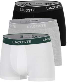 Lacoste Boxershorts Courts 3er Pack Boxershort Heren-zwart, wit - M