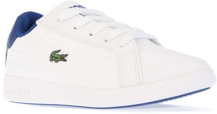 Lacoste Boy's Lacoste Children Graduate Trainers in White blue - maat Wit