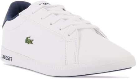 Lacoste Boy's Lacoste Children Graduate Trainers in White Navy Blauw en wit - EU 33 / UK 1