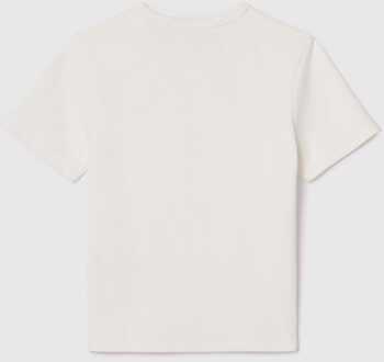 Lacoste Boy's Lacoste Juniors Cotton Rib T-Shirt in Cream - maat 14J / 164cm Crème