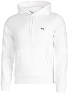 Lacoste Brushed Sweater met capuchon Heren wit
