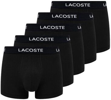 Lacoste Casual Short Boxershorts Heren (5-pack) zwart - wit - M