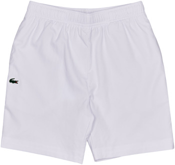 Lacoste Classic Korte Broeken Kinder - Wit - Maat 140 - 152 CM - Poly Woven White