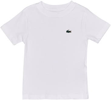 Lacoste Classic T-shirts Peuter - Wit - Maat 80 - 96 CM - Katoen Jersey White