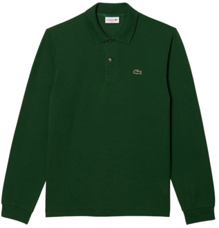 Lacoste Clic Fit Polo met Lange Mouwen Lacoste , Blue , Heren - S,Xs