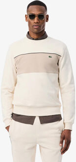 Lacoste Colorblock Sweatshirt Heren crème - XXL