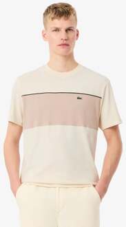 Lacoste Colorblock T-shirt Heren crème - S,M,L,XL,XXL