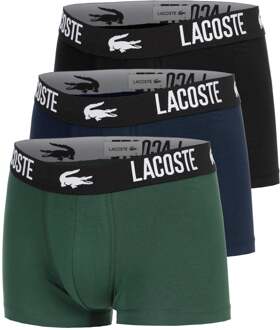 Lacoste Cotton Stretch Trunk Boxershort Verpakking 3 Stuks Heren-Donkergroen - S,M,L,XL,XXL