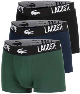 Lacoste Cotton Stretch Trunk Boxershort Verpakking 3 Stuks Heren-Donkergroen