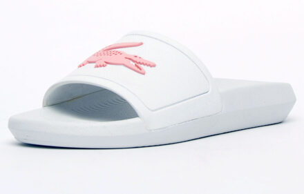 Lacoste Croco Slide Sandalen - maat Wit