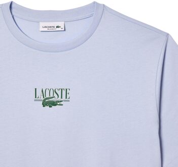 Lacoste Dames/Dames Bedrukt Katoen Relaxed Fit T-shirt (Blauw) - maat EU 36 / UK 8
