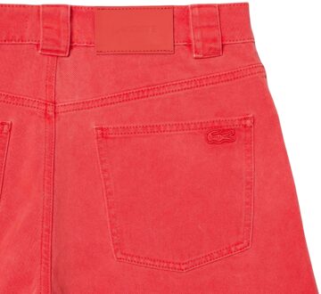 Lacoste Dames/Dames Bermuda Natural Geverfd Lange Shorts (Rood) - maat