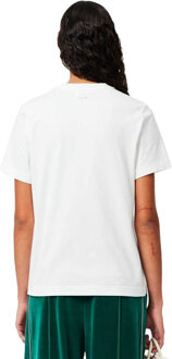 Lacoste Dames/Dames Bloemen Katoenen T-Shirt (Wit)