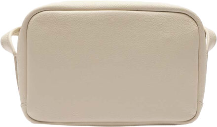 Lacoste Dames/Dames City Court Logo Korrel Leren Schoudertas (Wit) - maat