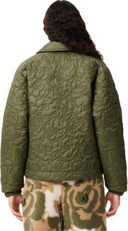 Lacoste Dames/Dames gebloemde gewatteerde jas (Kaki Groen) - EU 40 / UK 12