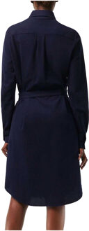 Lacoste Dames/Dames Katoen Piqué Verstelbaar Polo Shirt Jurk (Blauw) - maat