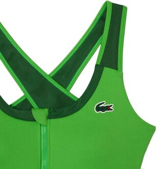 Lacoste Dames/Dames Kleurblok Stretch Sport Bralette met Ritssluiting (Groen)